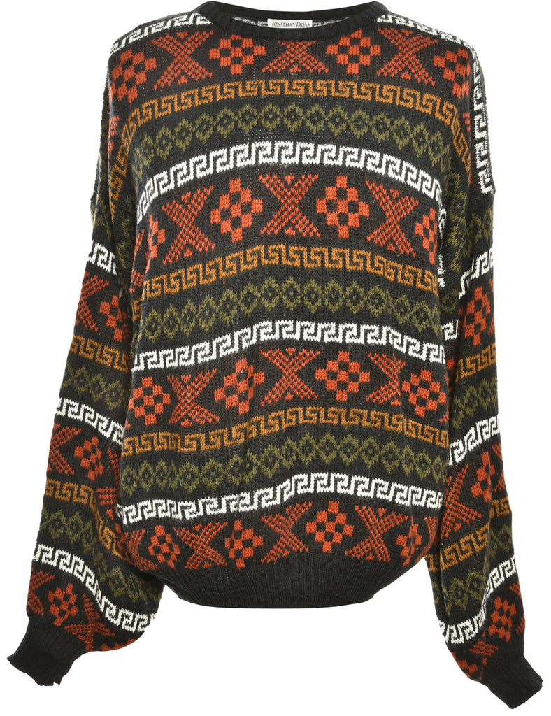 Patterned Multi Colour Jumper - L