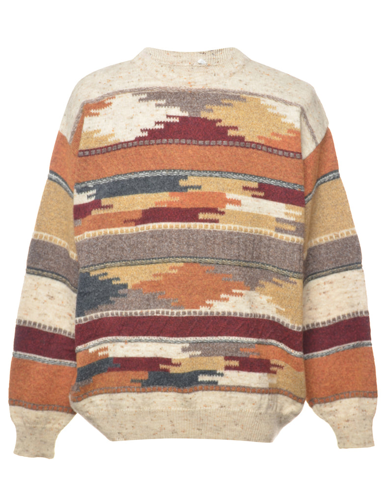 Patterned Multi-colour Jumper - L