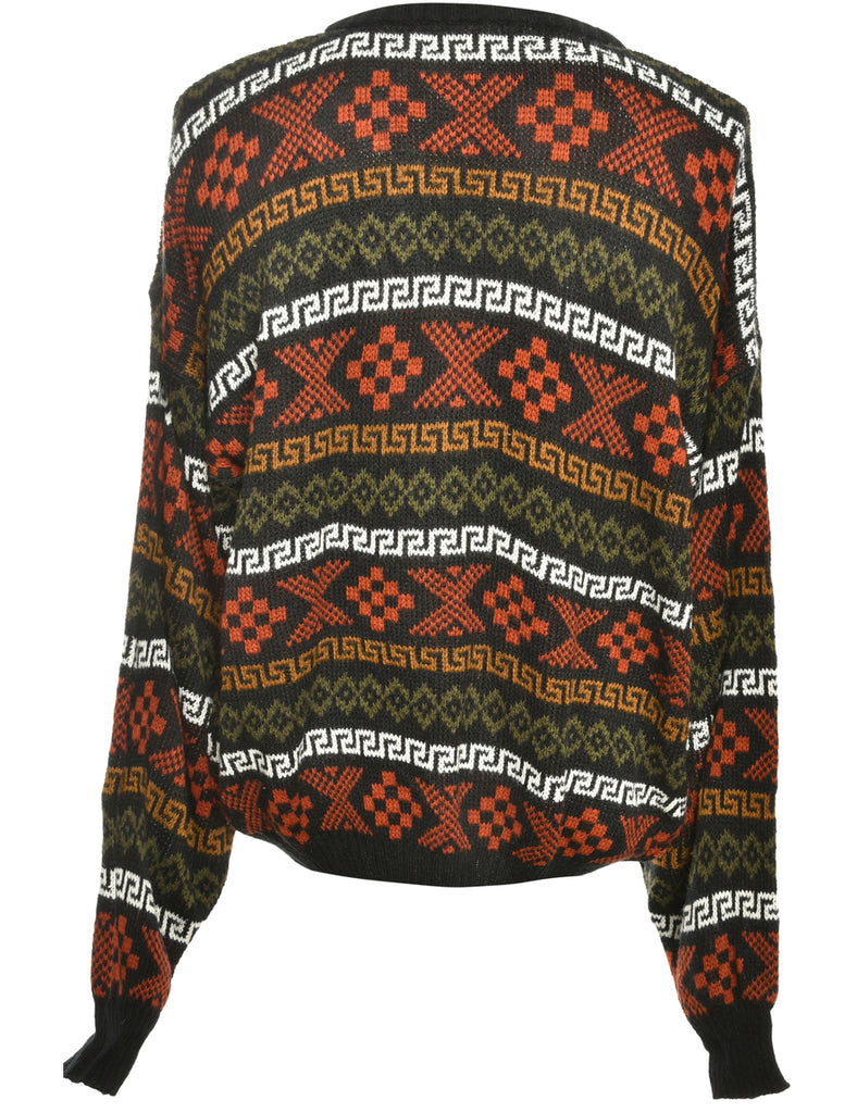 Patterned Multi Colour Jumper - L