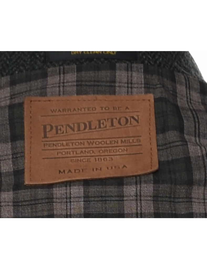 Pendleton Herringbone Tweed Black Blazer - L