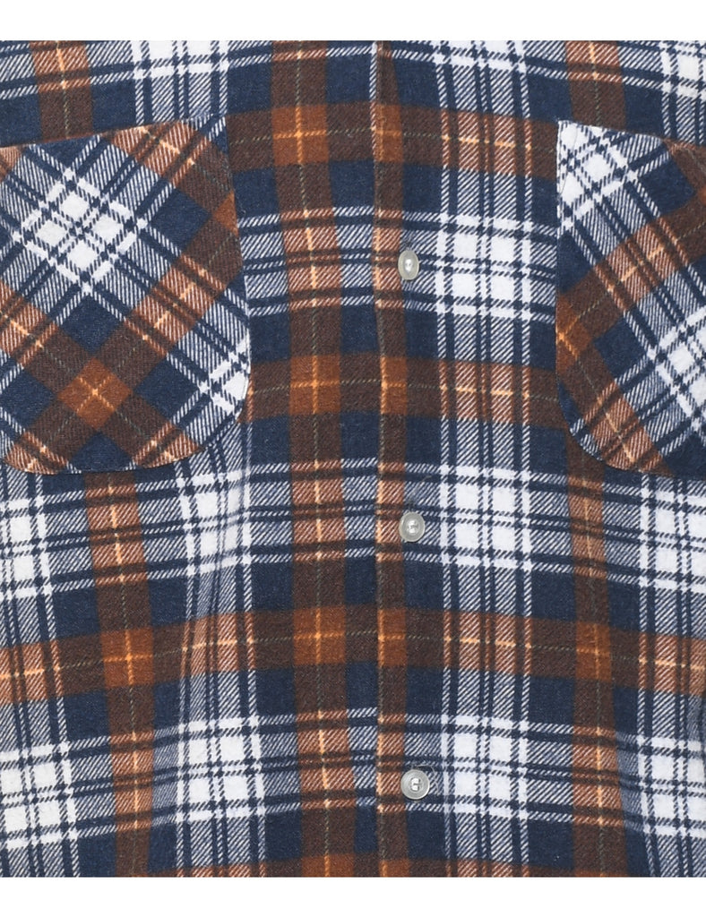 Perma Prest Checked Multi-Colour Flannel Shirt - S