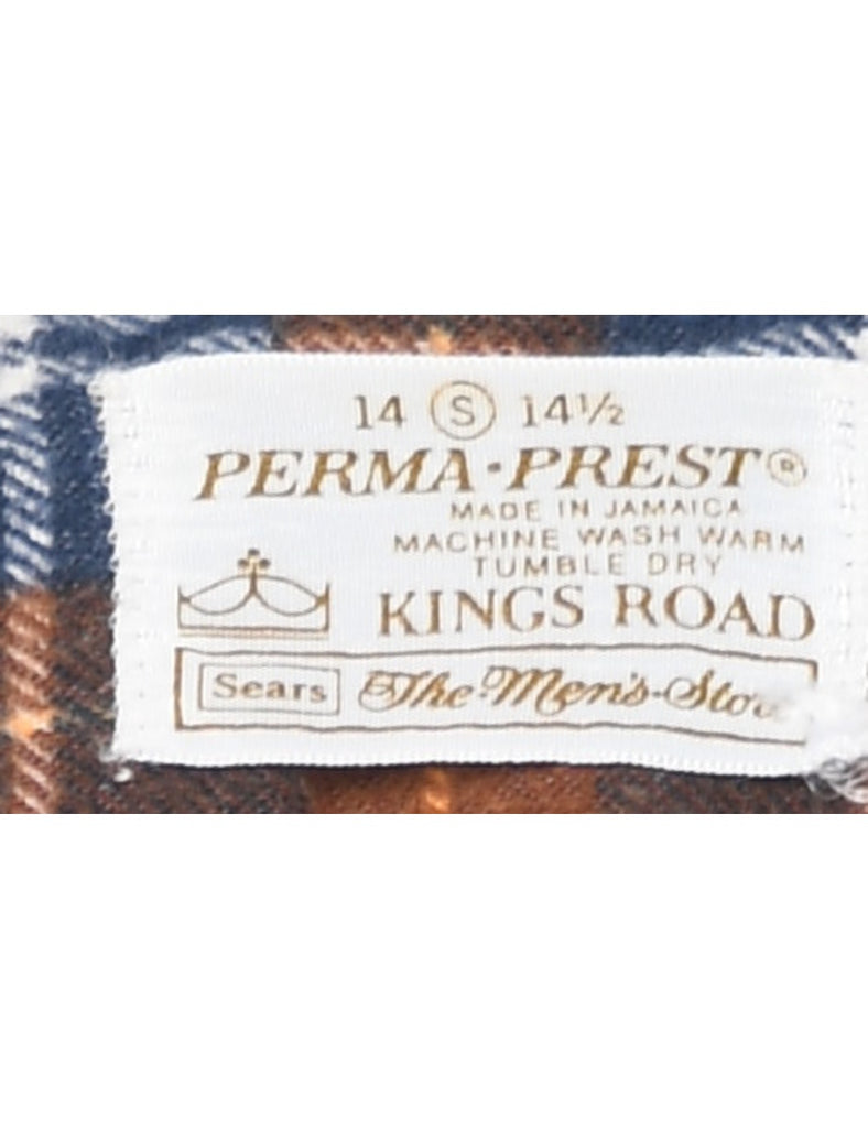 Perma Prest Checked Multi-Colour Flannel Shirt - S