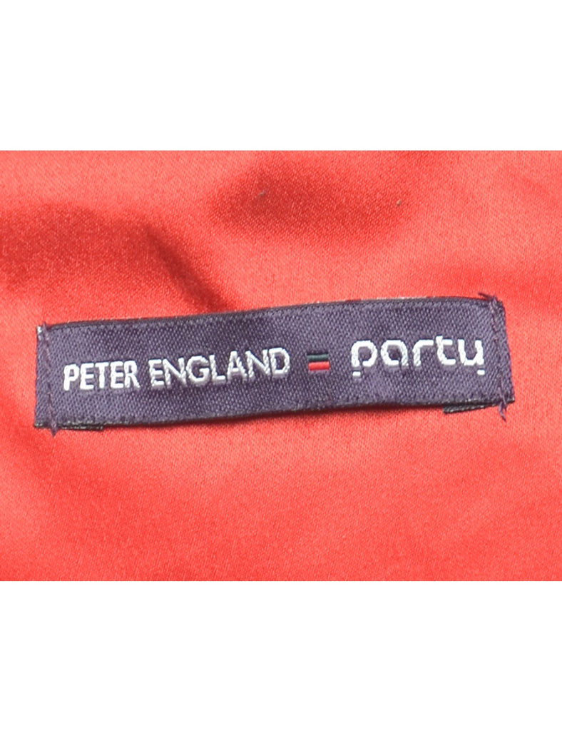 Peter England Striped Maroon Shirt - L