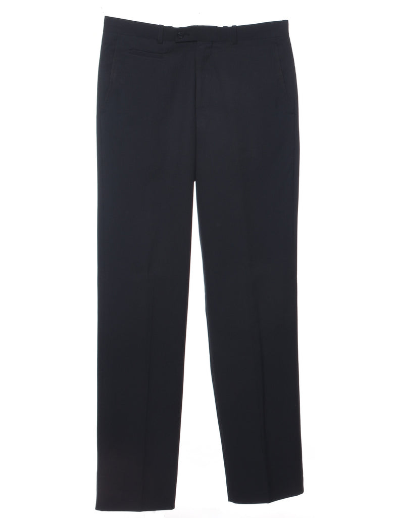 Pinstriped Black Trousers - W32 L33