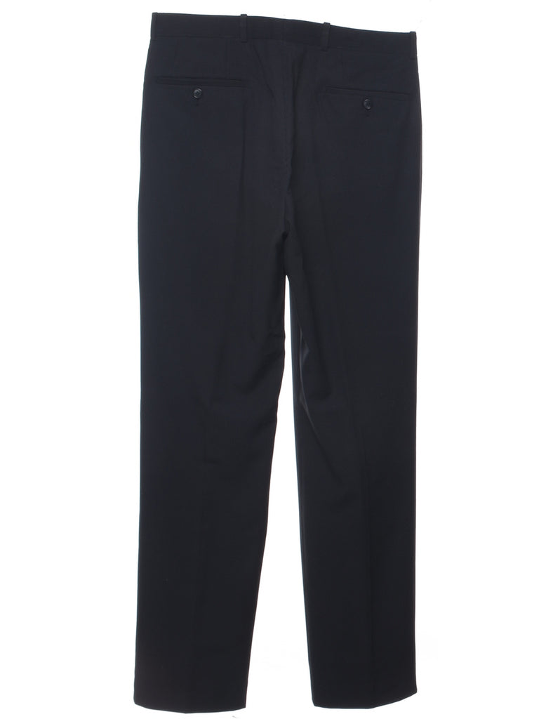 Pinstriped Black Trousers - W32 L33