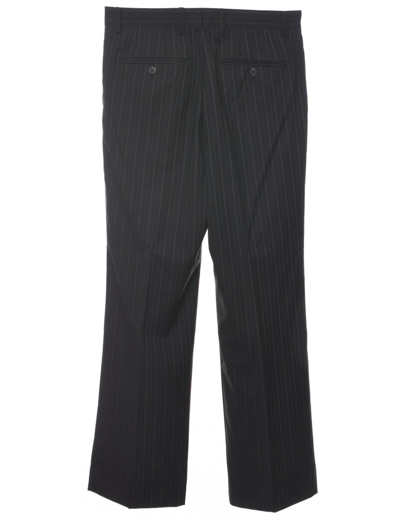 Pinstriped Black Trousers - W31 L31