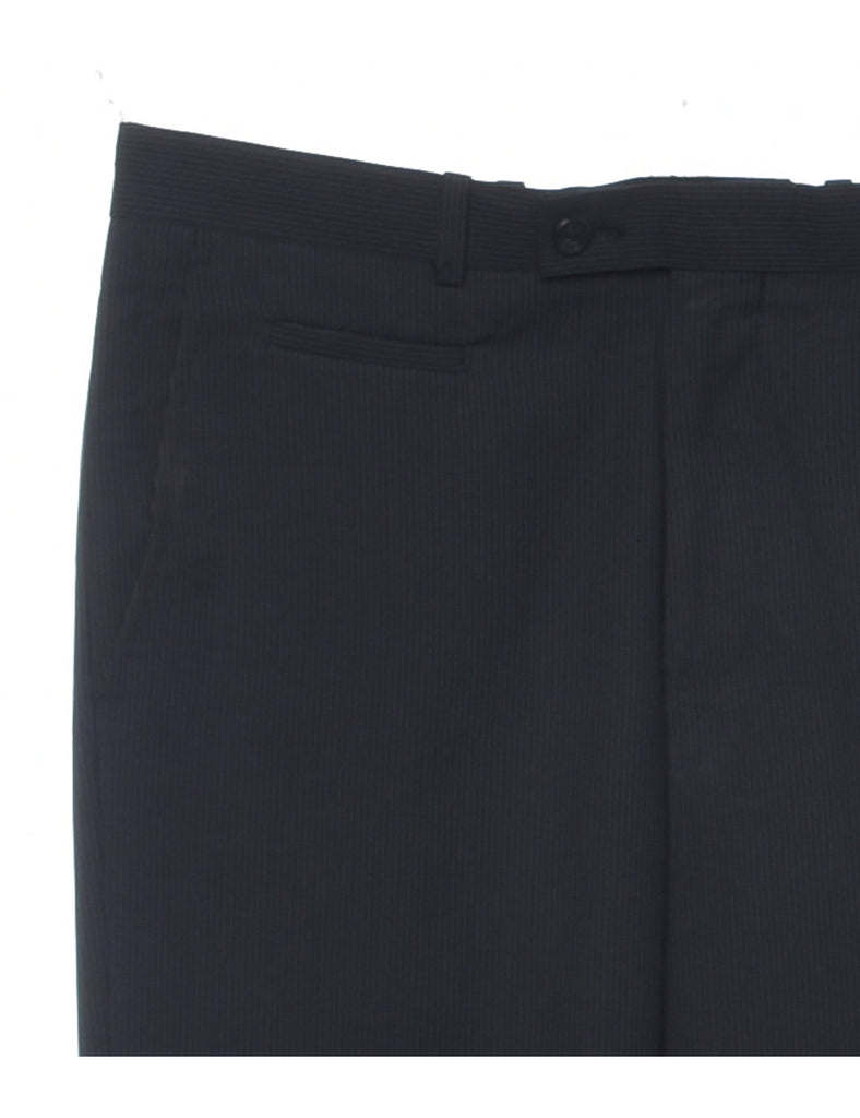 Pinstriped Black Trousers - W32 L33