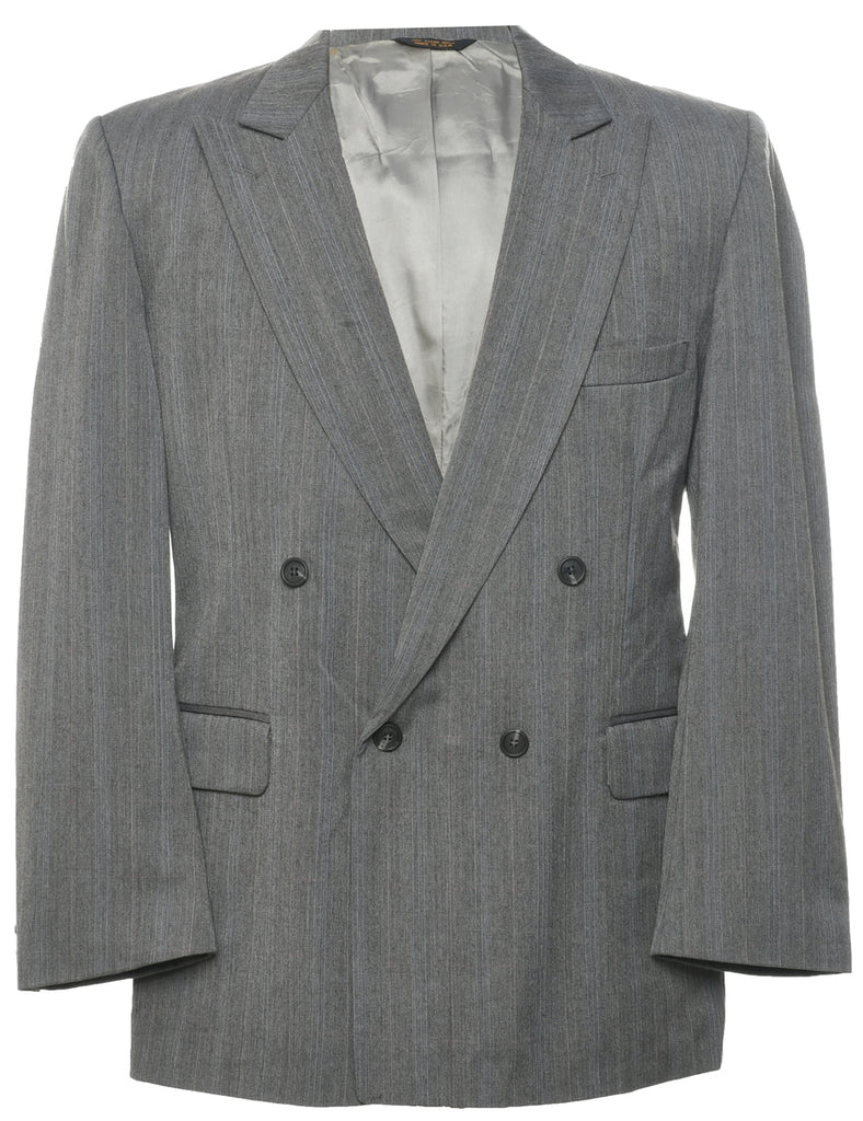 Pinstriped Grey Blazer - L