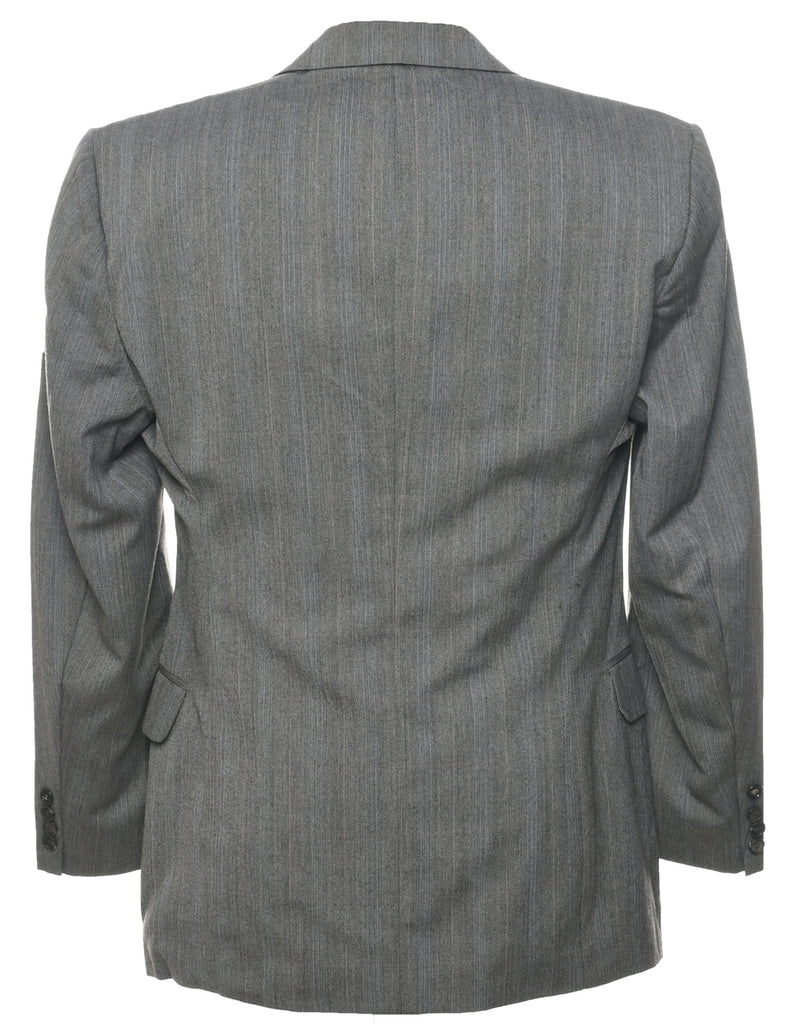 Pinstriped Grey Blazer - L