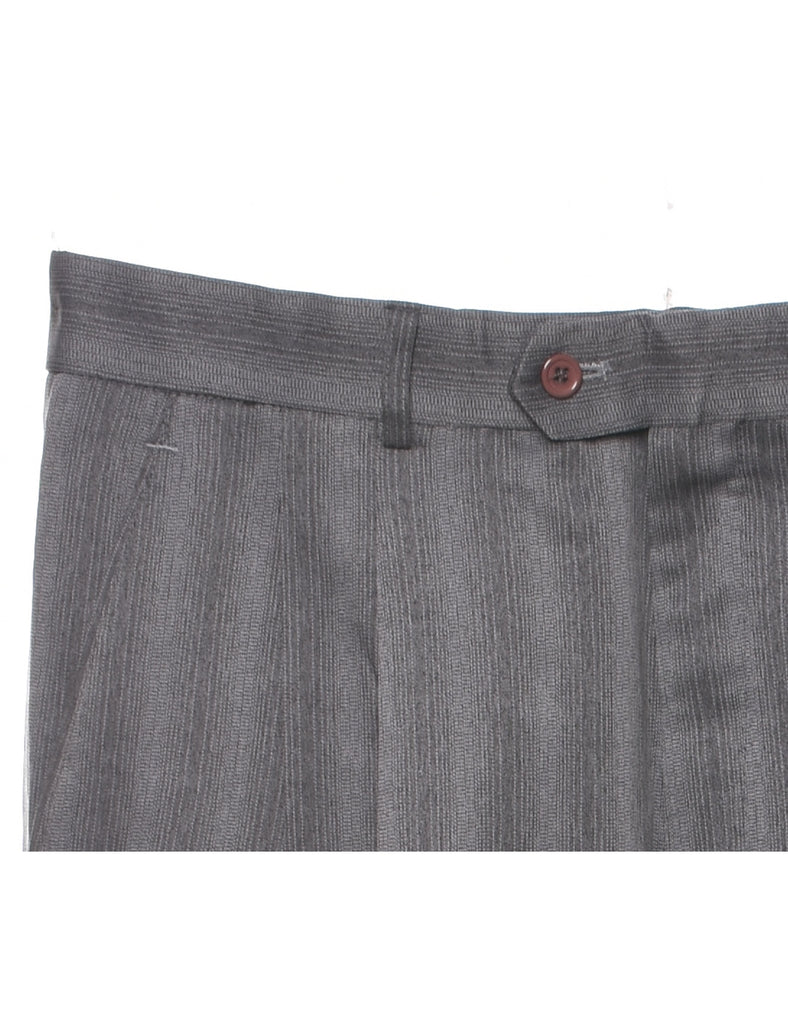 Pinstriped Grey Trousers - W34 L30