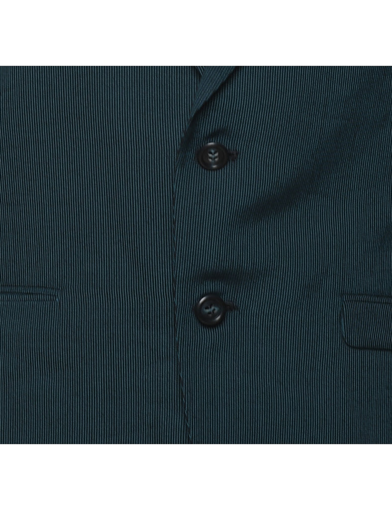 Pinstriped Navy 1980s Blazer - M