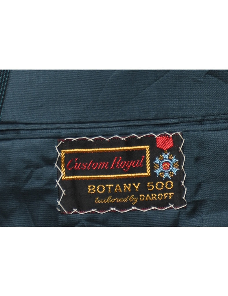 Pinstriped Navy 1980s Blazer - M