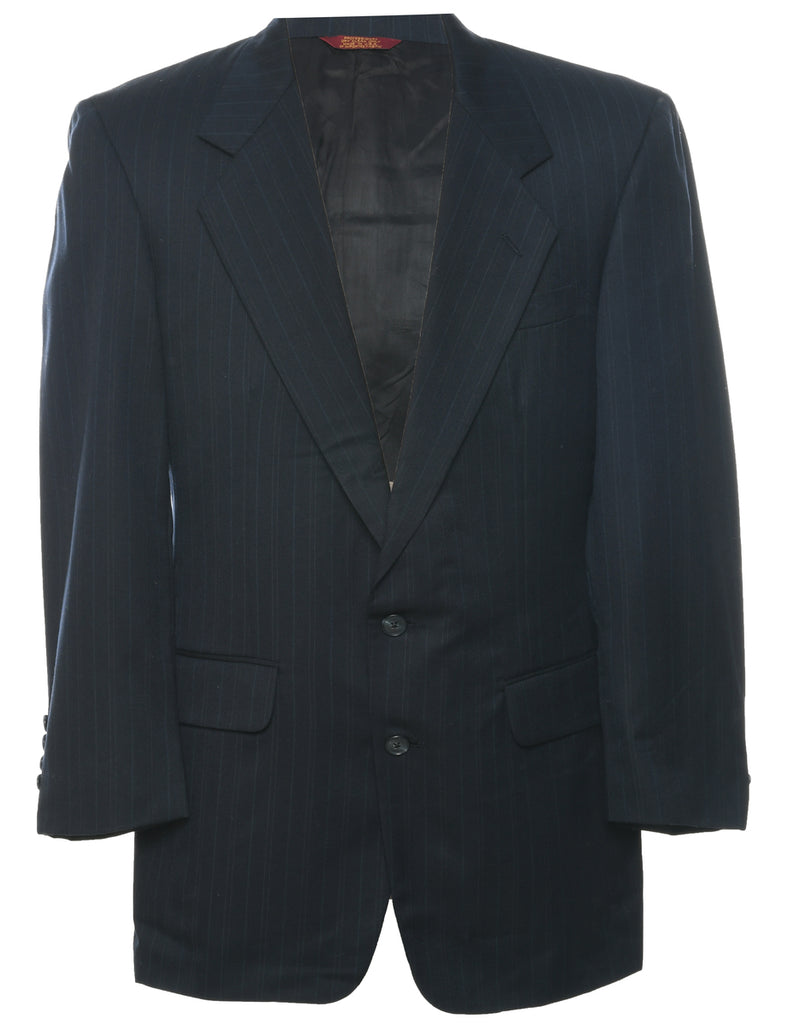 Pinstriped Navy Blazer - M