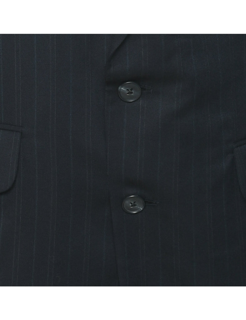 Pinstriped Navy Blazer - M