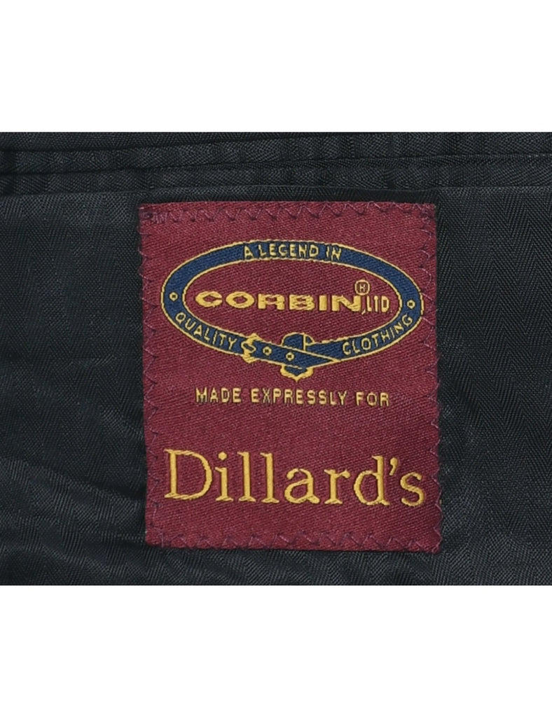 Pinstriped Navy Blazer - M