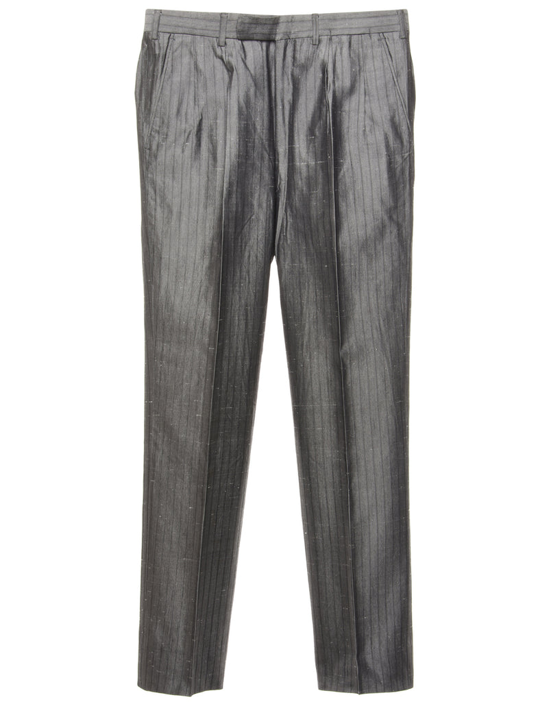 Pinstripes Grey Trousers - W33 L31