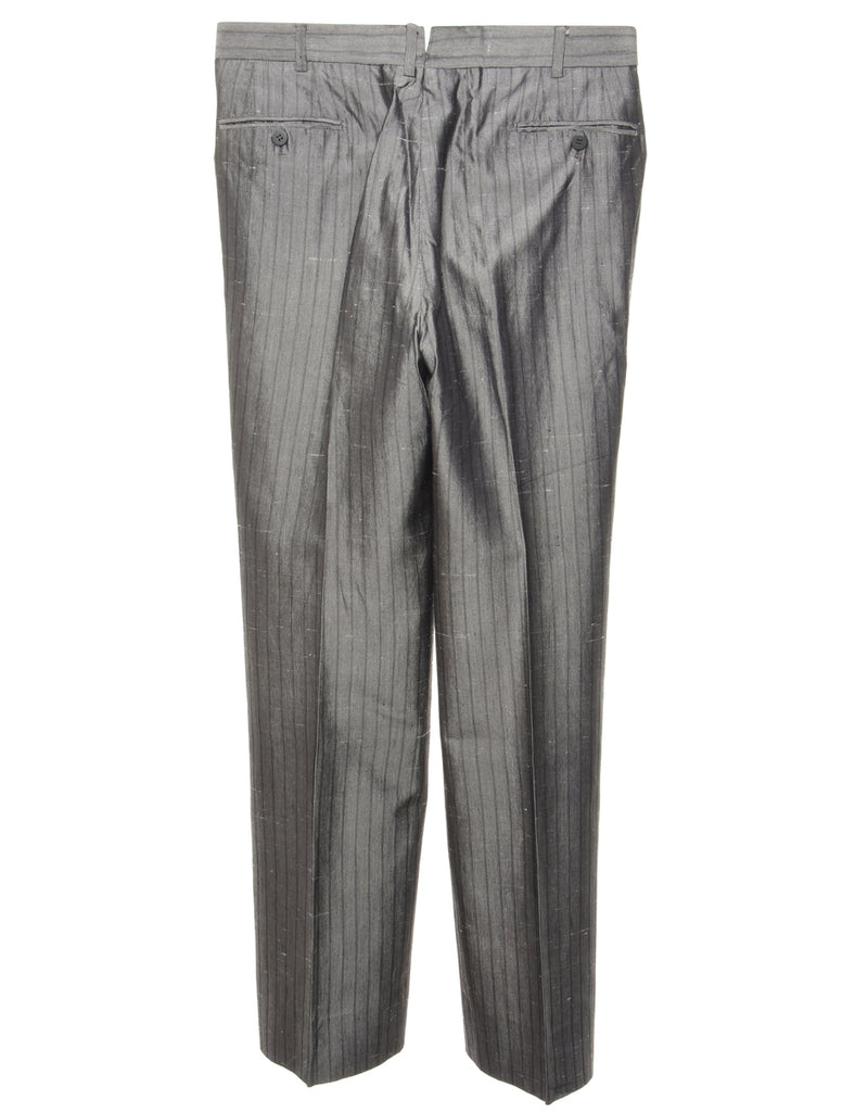 Pinstripes Grey Trousers - W33 L31