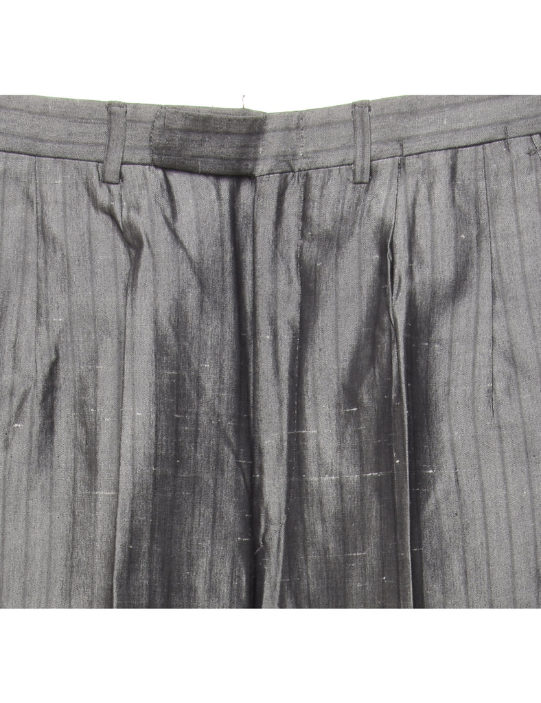 Pinstripes Grey Trousers - W33 L31