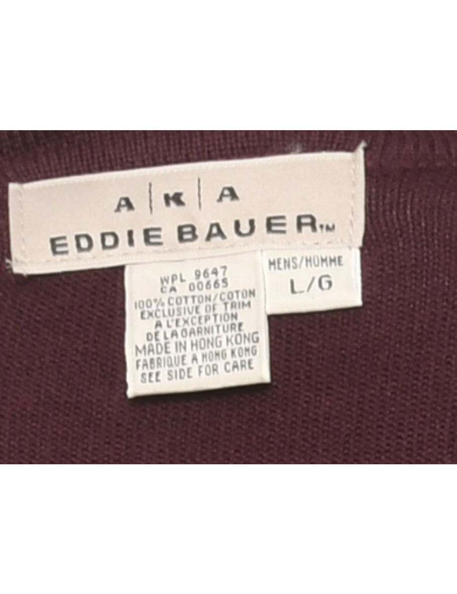 Men s Eddie Bauer Plum Eddie Bauer Jumper Purple L Beyond Retro