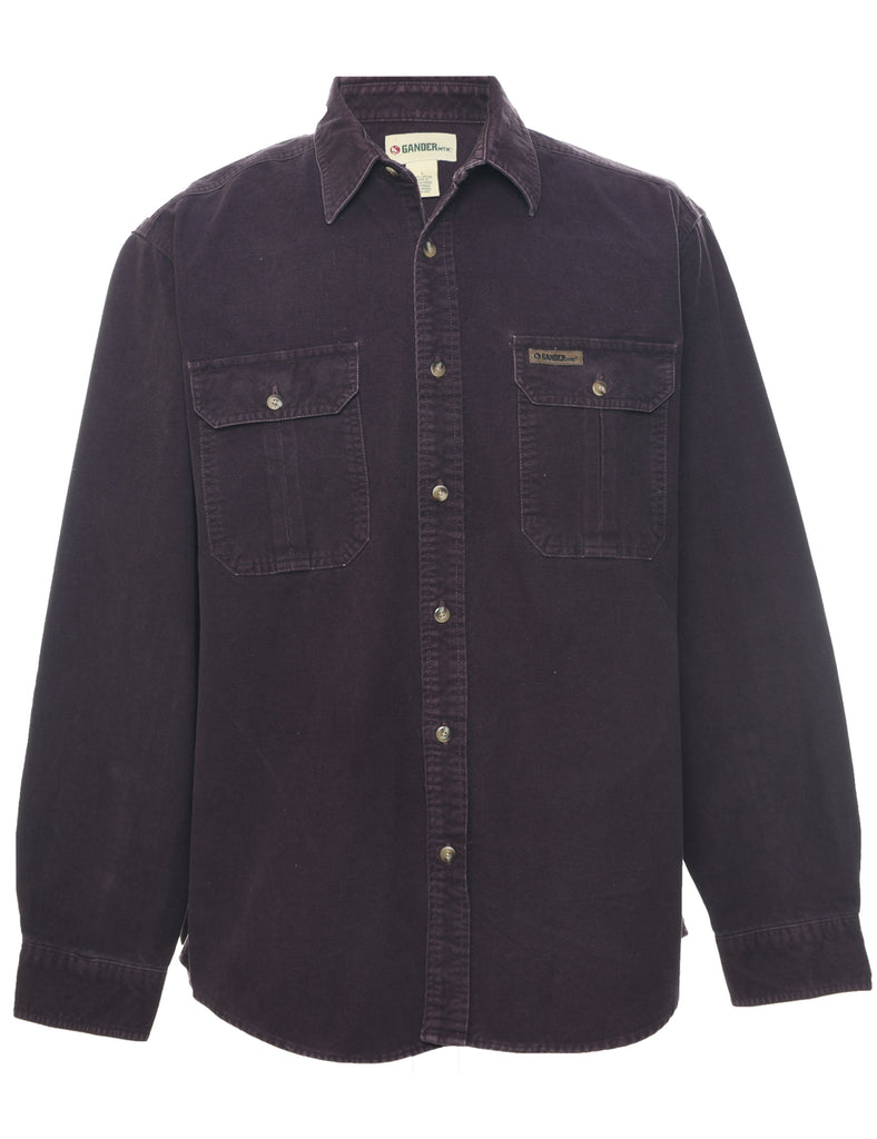 Plum Flannel Shirt - M
