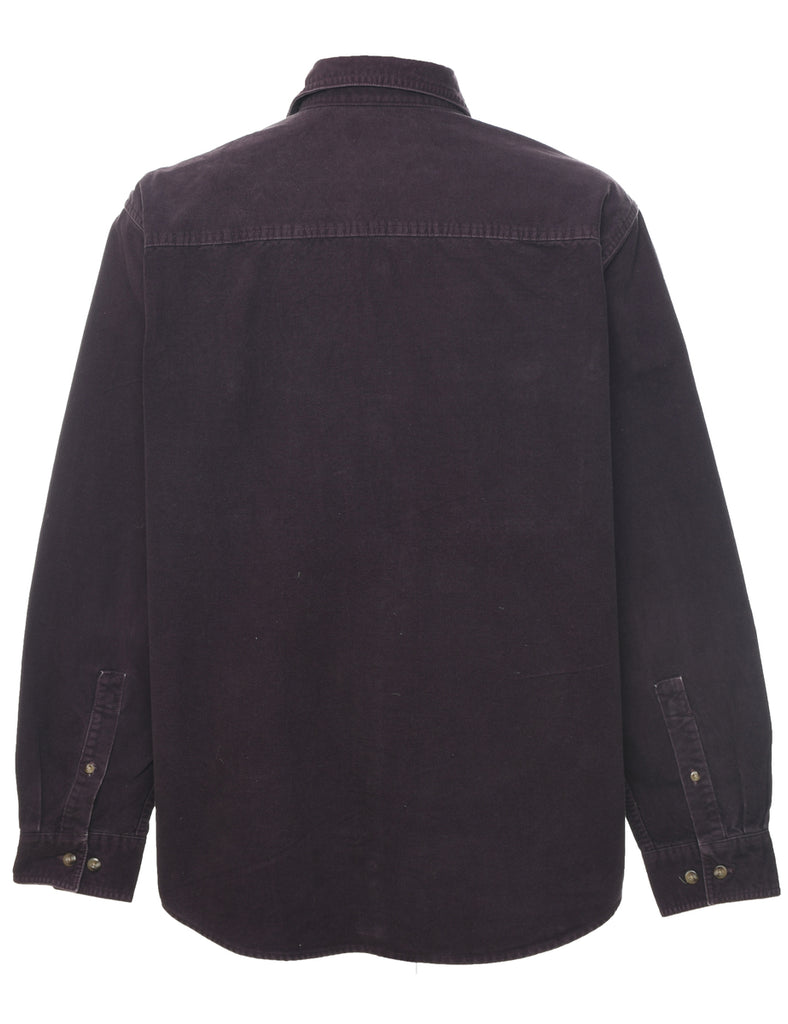 Plum Flannel Shirt - M