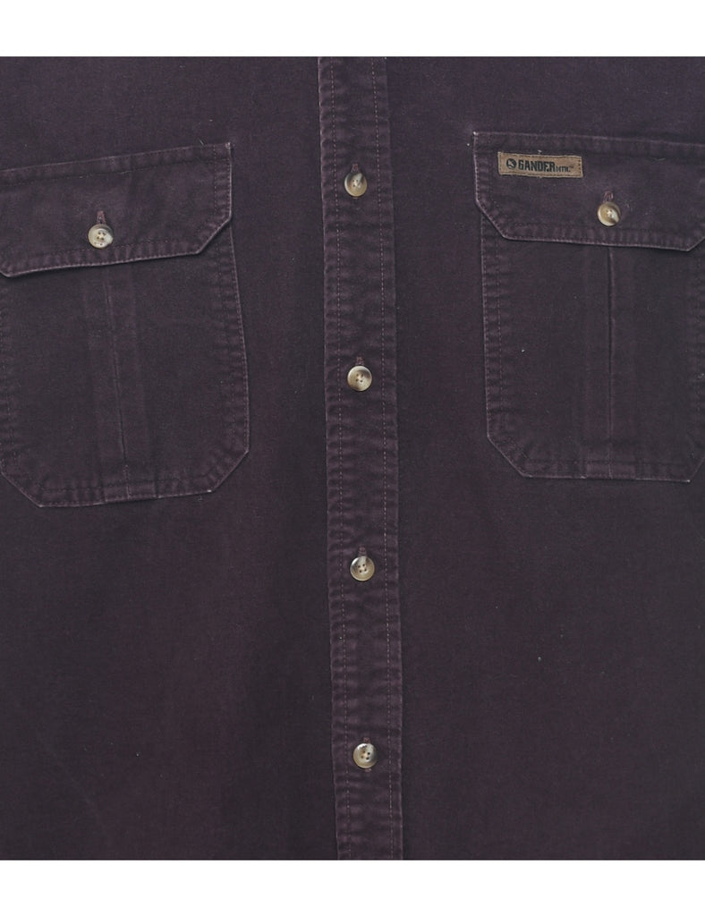 Plum Flannel Shirt - M