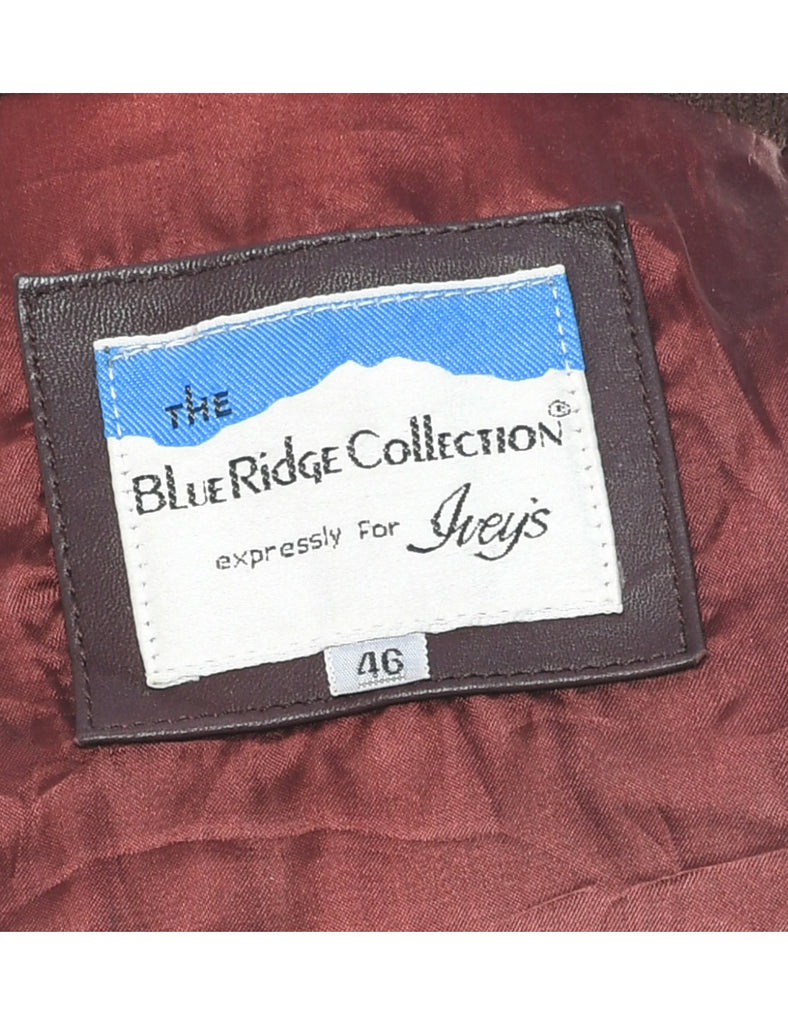 Plum Leather Jacket - XL
