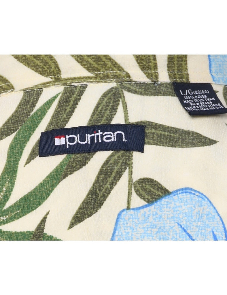 Puritan Foliage Hawaiian Shirt - L