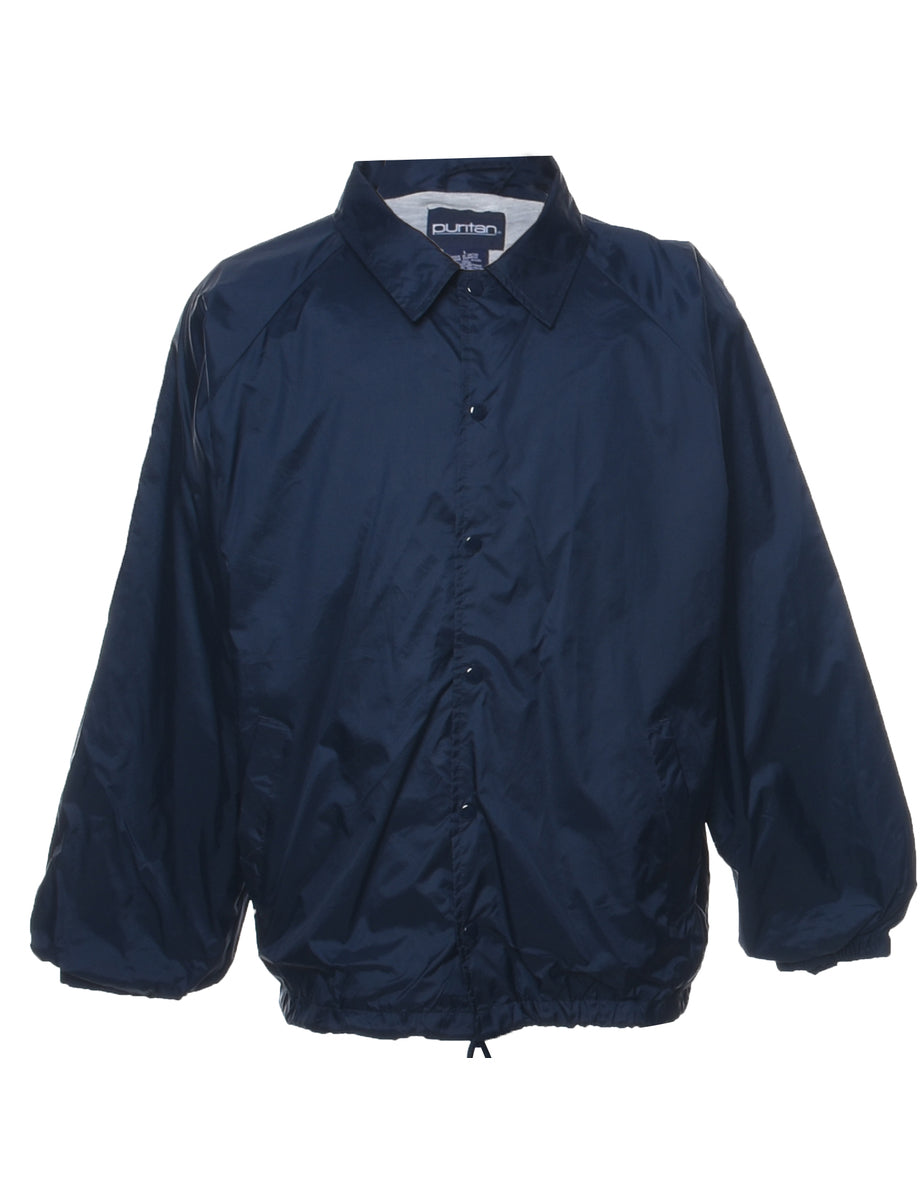 Men's Puritan Puritan Nylon Jacket Blue, L Beyond Retro