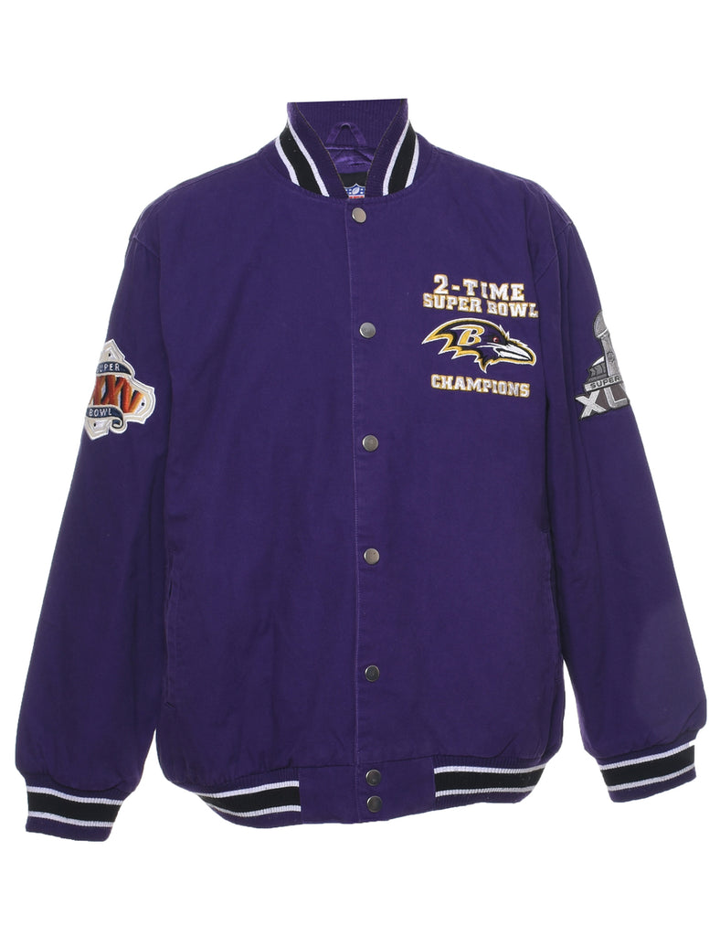 Purple NFL Bomber Jacket - XL