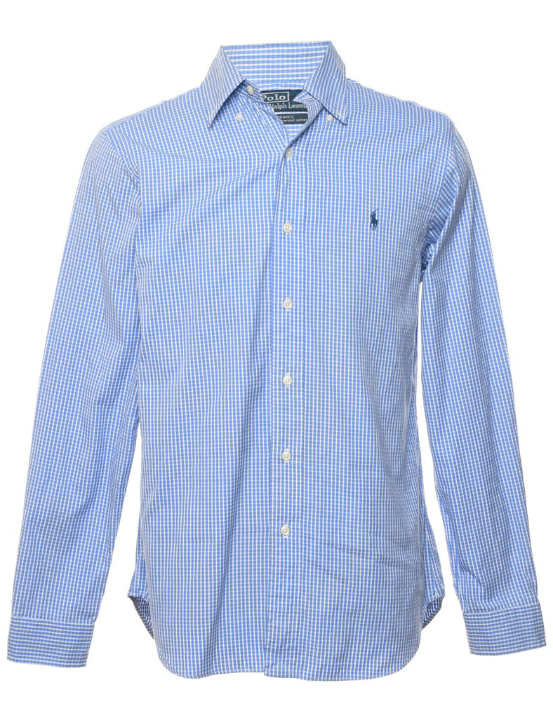 Ralph Lauren Blue & White Checked Shirt - M