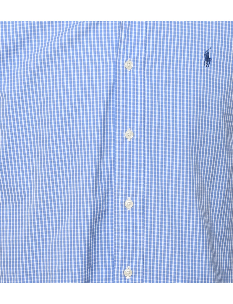 Ralph Lauren Blue & White Checked Shirt - M