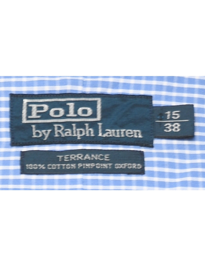Ralph Lauren Blue & White Checked Shirt - M