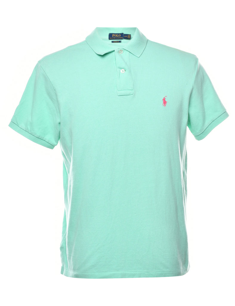 Ralph Lauren Button-Front Light Green Polo Shirt  - L