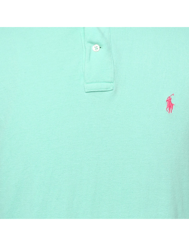Ralph Lauren Button-Front Light Green Polo Shirt  - L