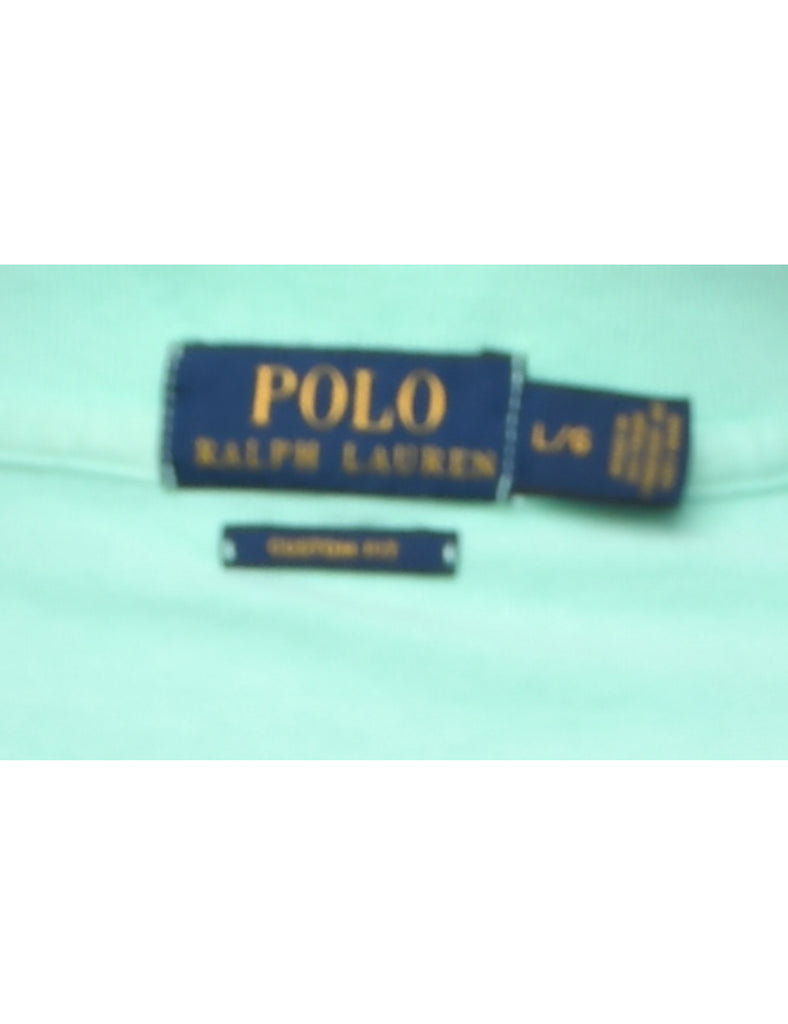 Ralph Lauren Button-Front Light Green Polo Shirt  - L