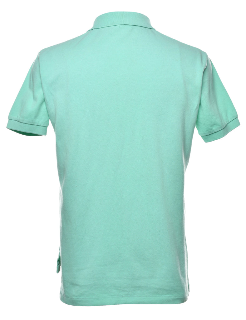 Ralph Lauren Button-Front Turquoise Polo Shirt - S