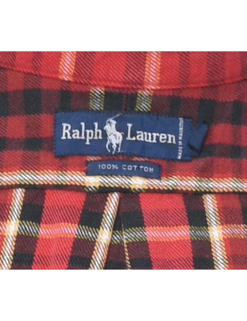 Ralph Lauren Checked Black & Red Shirt - L