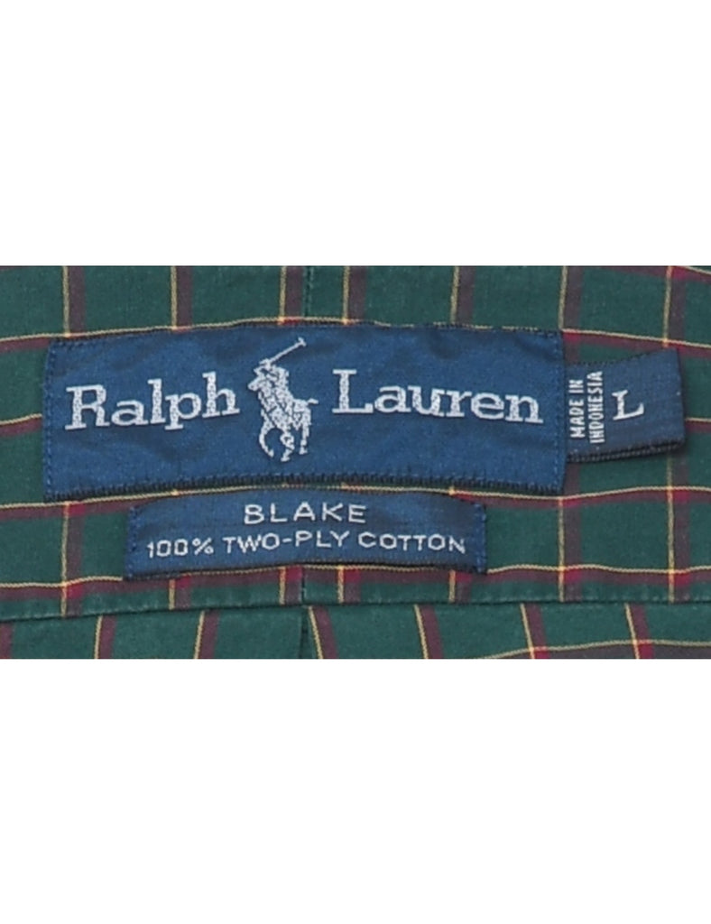Ralph Lauren Checked Green Shirt - L