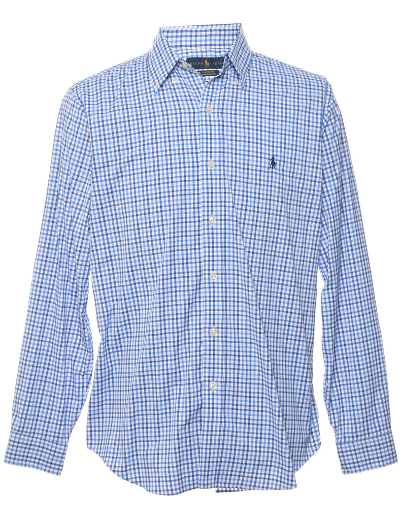 Ralph Lauren Checked Light Blue & White Shirt - M