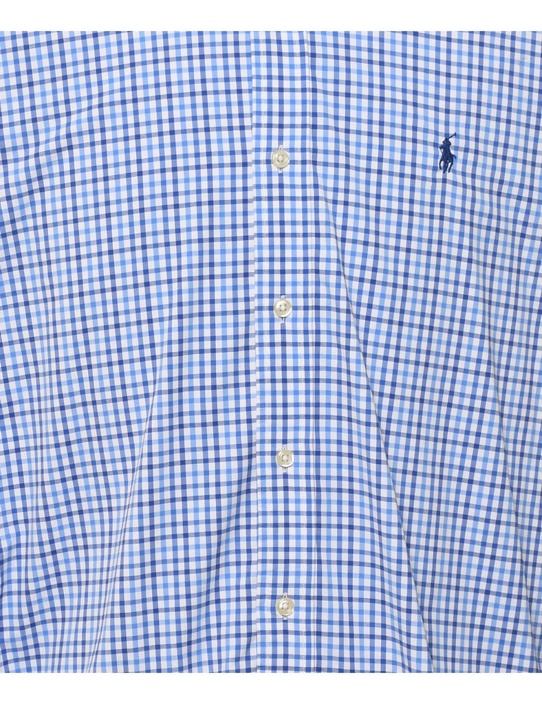 Ralph Lauren Checked Light Blue & White Shirt - M