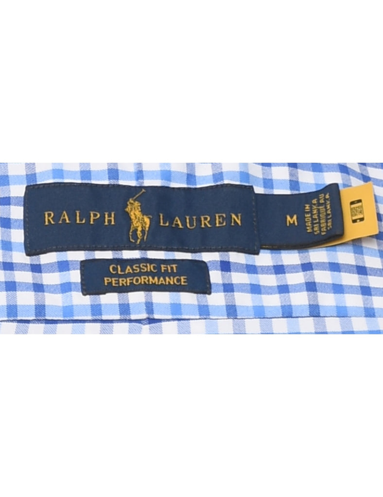 Ralph Lauren Checked Light Blue & White Shirt - M