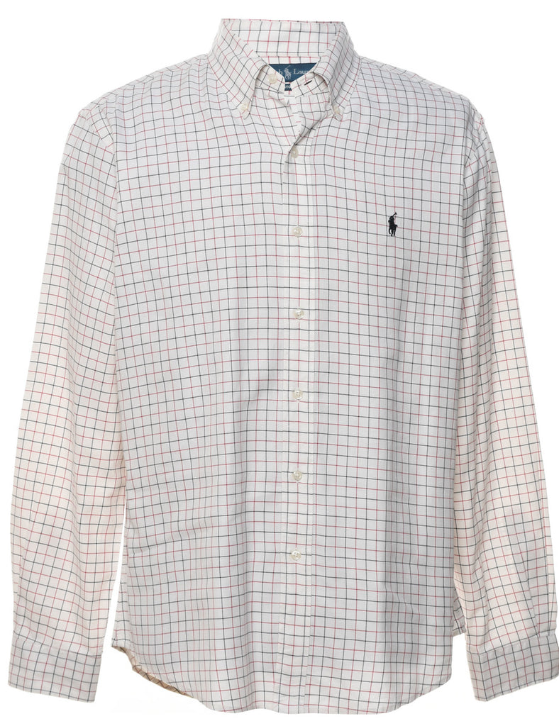 Ralph Lauren Checked White Shirt - L