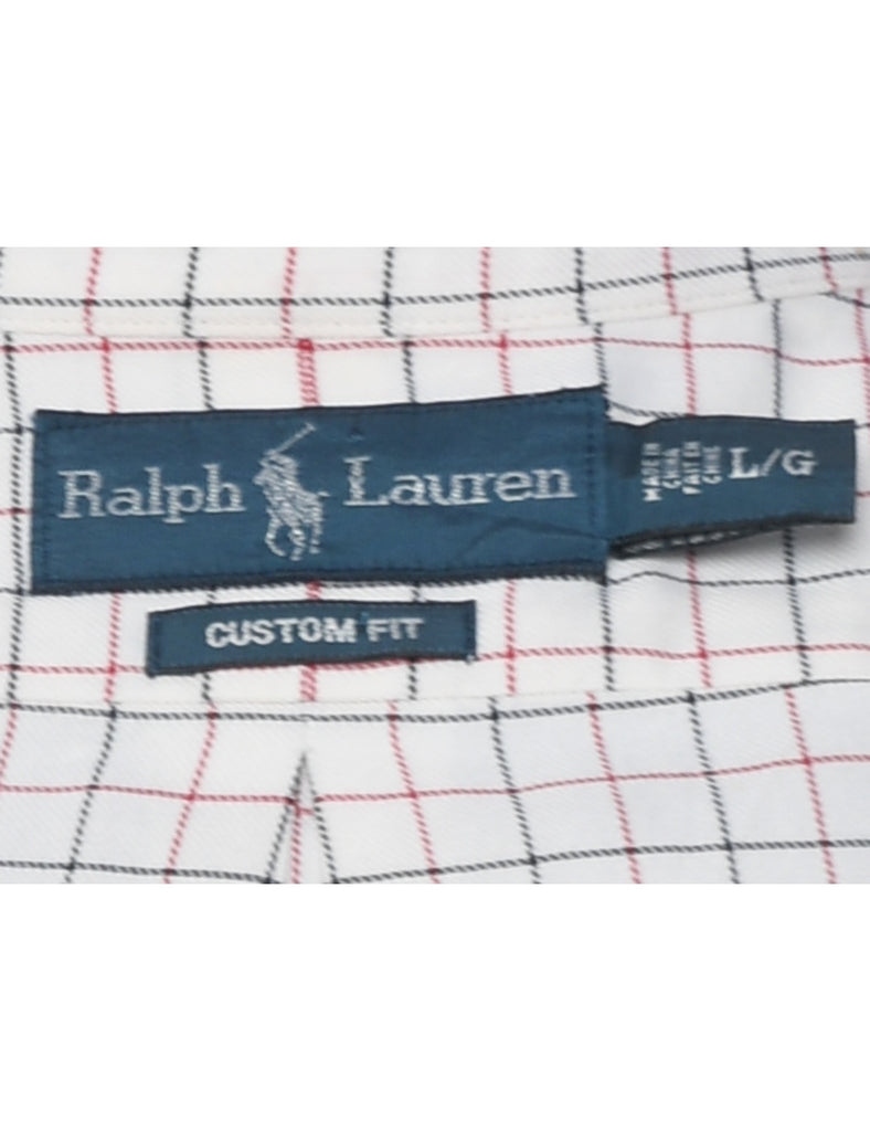 Ralph Lauren Checked White Shirt - L