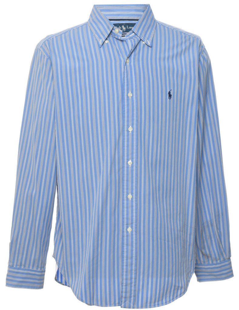 Ralph Lauren Light Blue & White Striped Shirt - L