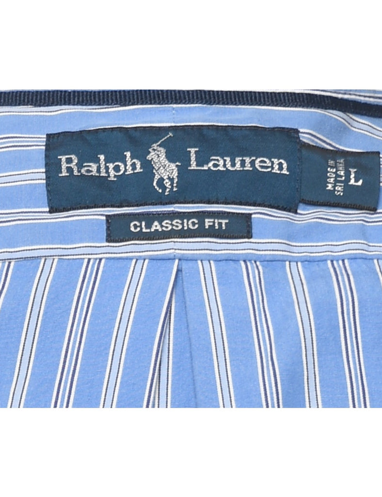 Ralph Lauren Light Blue & White Striped Shirt - L