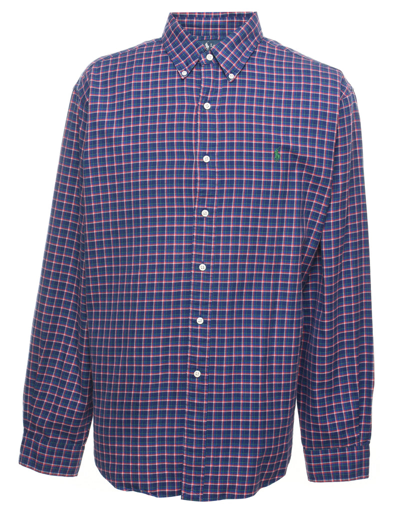 Ralph Lauren Navy & Red Classic Checked Shirt - XL