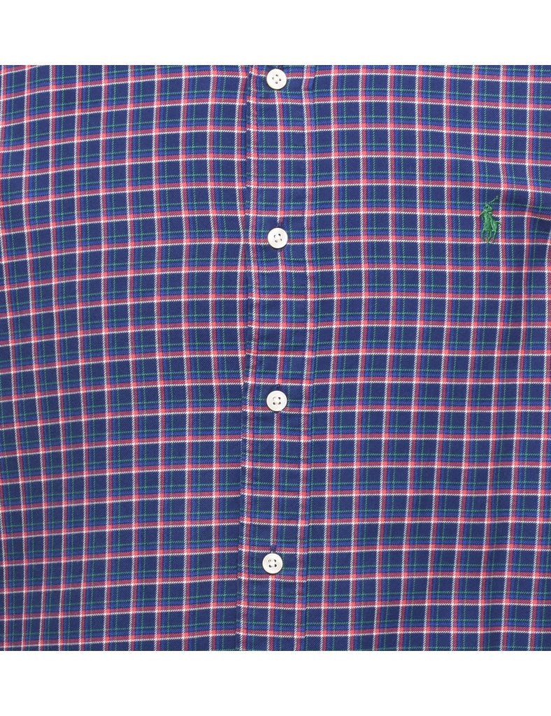 Ralph Lauren Navy & Red Classic Checked Shirt - XL
