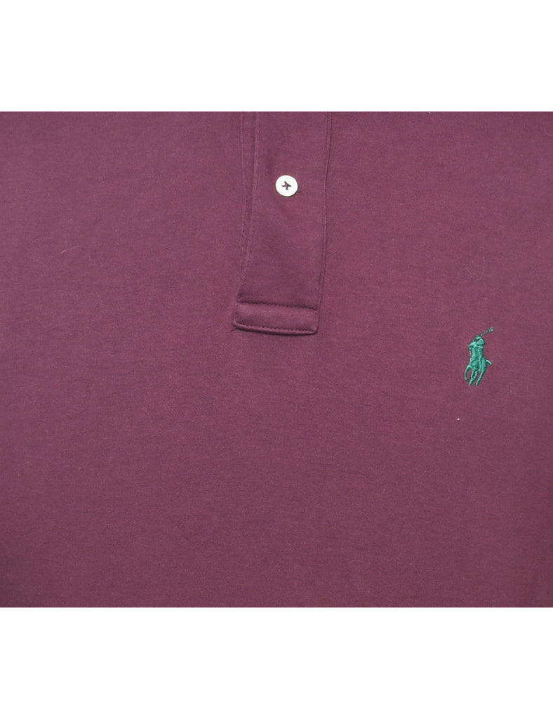 Ralph Lauren Plum Short Sleeve Shirt - L