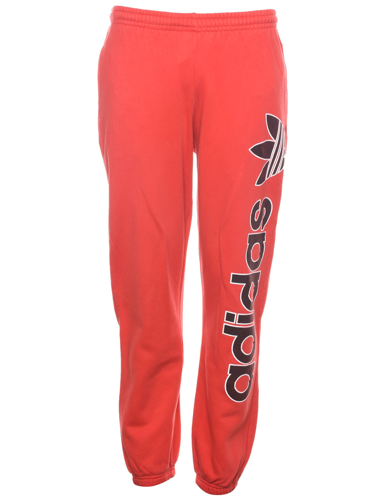 Red Adidas Jogging Bottoms - W26 L30